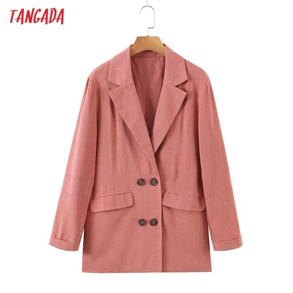 women's suits & blazers tangada women cotton linen pink blazer coat vintage notched collar pocket 2021 fashion female casual chic 8h99, White;black
women's suits & blazers tangada women cotton linen pink blazer coat vintage notched collar pocket 2021 fashion female casual chic 8h99, White;black