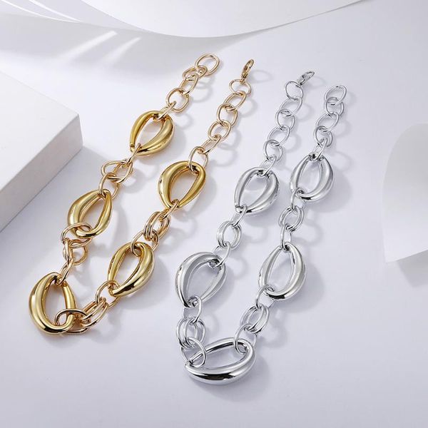 chains irregular ring necklace exaggerated metal punk style clavicle chain retro hip hop carabiner, Silver
chains irregular ring necklace exaggerated metal punk style clavicle chain retro hip hop carabiner, Silver