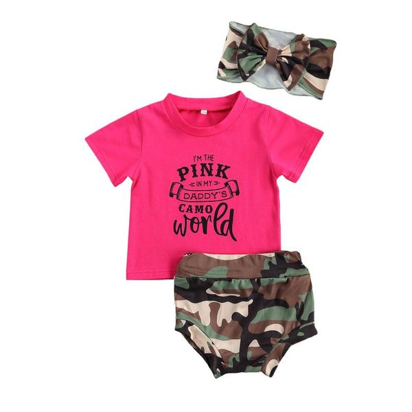 clothing sets 3pieces kids girl suit letter print round neck short sleeve camo shorts summer set 0-24m, White
clothing sets 3pieces kids girl suit letter print round neck short sleeve camo shorts summer set 0-24m, White