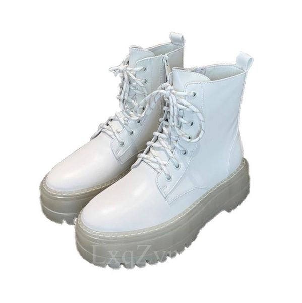 boots thick soled genuine leather women platform motorcycle booties round toe lacing zip ankle comfort short botas, Black
boots thick soled genuine leather women platform motorcycle booties round toe lacing zip ankle comfort short botas, Black