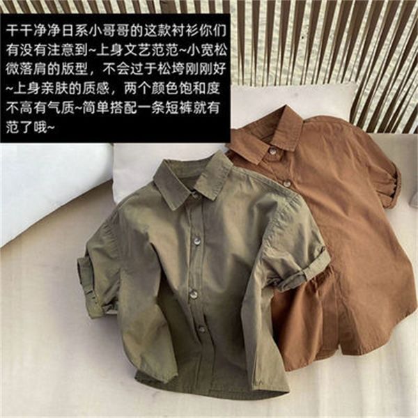 2022 children boys shirt short-sleeved primary school students handsome trend summer thin shirt baby fashion, White;black
2022 children boys shirt short-sleeved primary school students handsome trend summer thin shirt baby fashion, White;black