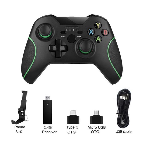 gamepad joystick controle 2.4g wireless controller for xbox one console pc android smart phone joypad game controllers & joysticks
gamepad joystick controle 2.4g wireless controller for xbox one console pc android smart phone joypad game controllers & joysticks