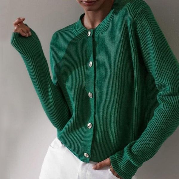 women's knits & tees 2021 women green knit sweater cardigan button up long sleeve o-neck autumn winter female fashion cardigans sueters, White
women's knits & tees 2021 women green knit sweater cardigan button up long sleeve o-neck autumn winter female fashion cardigans sueters, White