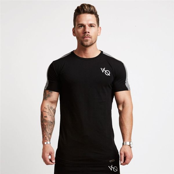 t shirt fashion fitness leisure sports short sleeve summer men's breathable round neck, White;black
t shirt fashion fitness leisure sports short sleeve summer men's breathable round neck, White;black