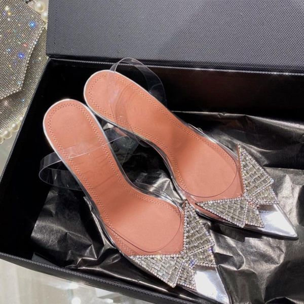 sandals 2021 spring and summer butterfly crystal diamond buckle pvc pointed open toe mid-high heel women, Black
sandals 2021 spring and summer butterfly crystal diamond buckle pvc pointed open toe mid-high heel women, Black