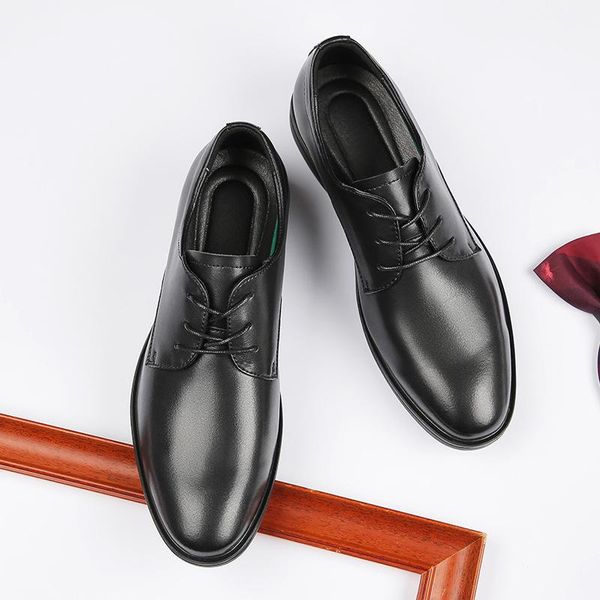 dress shoes oimground toe lace-up formal wear casual business leather men's soft sole surface low-single breathable, Black
dress shoes oimground toe lace-up formal wear casual business leather men's soft sole surface low-single breathable, Black