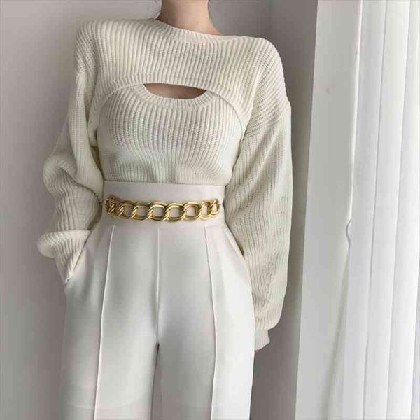 korean knitted brief clothe chic womens sweaters streetwear solid all match stylish slim high waist, White;black
korean knitted brief clothe chic womens sweaters streetwear solid all match stylish slim high waist, White;black
