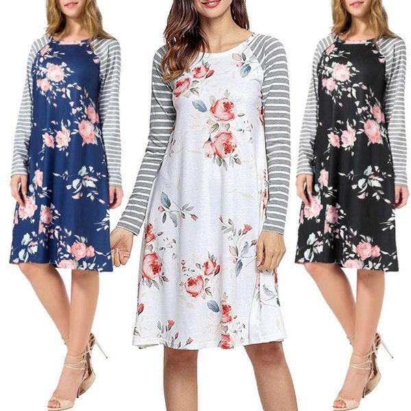 hirigin flower dresses vintage long sleeve women dress striped floral mini for soft cotton outwear casual, Black;gray
hirigin flower dresses vintage long sleeve women dress striped floral mini for soft cotton outwear casual, Black;gray