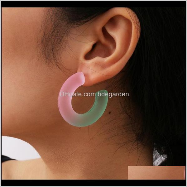 hoop & hie jewelry drop delivery 2021 personality round opening c-shaped fashion simple gradient color earrings retro ethnic style acrylic f, Golden;silver 
hoop & hie jewelry drop delivery 2021 personality round opening c-shaped fashion simple gradient color earrings retro ethnic style acrylic f, Golden;silver