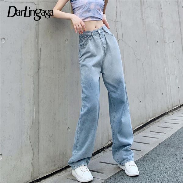 women's jeans darlingaga korean fashion gradient high waist women straight streetwear full length pants denim baggy adjustable, Blue
women's jeans darlingaga korean fashion gradient high waist women straight streetwear full length pants denim baggy adjustable, Blue