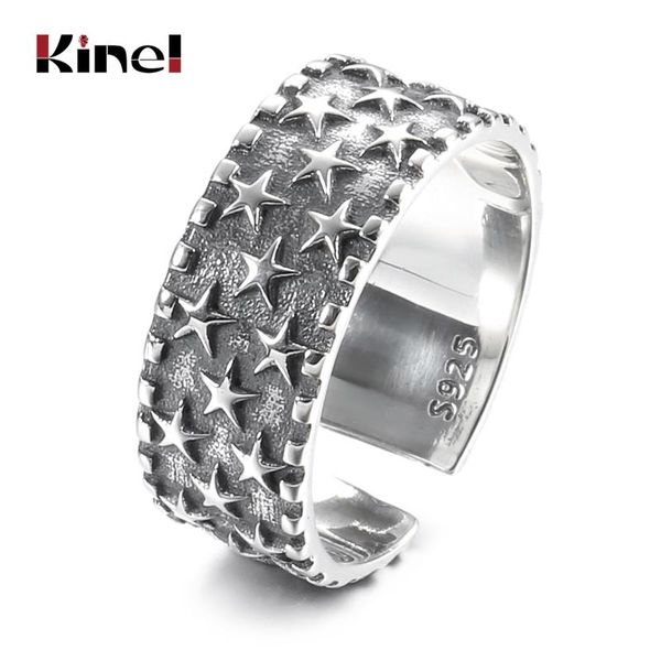 cluster rings kinel trendy 100% pure 925 sterling silver stackable star for women size adjustable vintage ring fine jewelry, Golden;silver
cluster rings kinel trendy 100% pure 925 sterling silver stackable star for women size adjustable vintage ring fine jewelry, Golden;silver