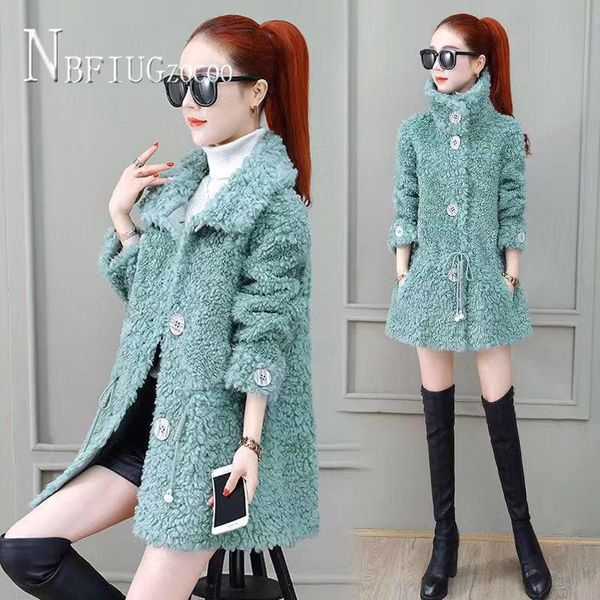 women's jackets 2021 korean fashion imitation lambswool women coat autumn winter thick female overcoat, Black;brown
women's jackets 2021 korean fashion imitation lambswool women coat autumn winter thick female overcoat, Black;brown