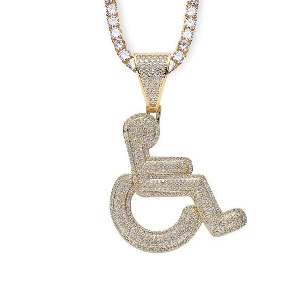 pendant necklaces ins style men's necklace creative hip hop jewelry iced out cz wheelchair shaped bling rock, Silver
pendant necklaces ins style men's necklace creative hip hop jewelry iced out cz wheelchair shaped bling rock, Silver