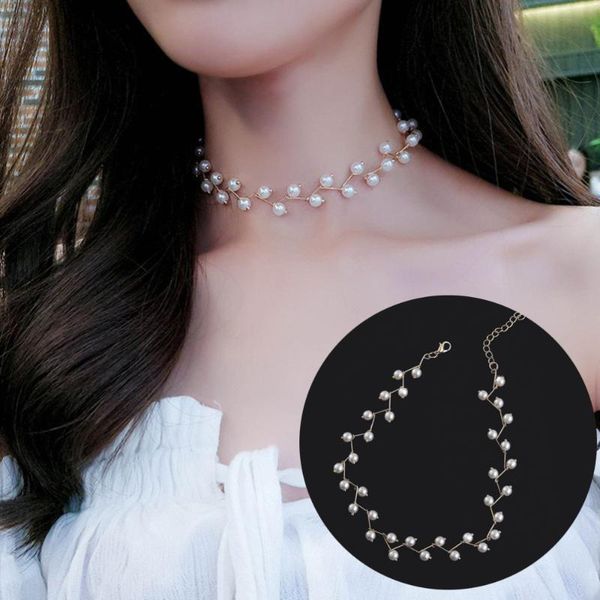pendant necklaces simple trendy elegant necklace charm simulated pearl beads choker for (golden), Silver
pendant necklaces simple trendy elegant necklace charm simulated pearl beads choker for (golden), Silver