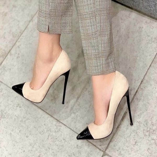 dress shoes stylish beige suede patchwork high heel black pointed toe stiletto heels formal plus size 13 drop ship
dress shoes stylish beige suede patchwork high heel black pointed toe stiletto heels formal plus size 13 drop ship