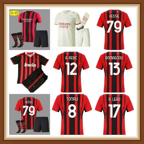 men kids ac theo milan 20 21 22 ibrahimovic soccer jersey paqueta bennacer romagnoli 2021 2022 tonali rebic uniforms football shirt maillot, Black;yellow
men kids ac theo milan 20 21 22 ibrahimovic soccer jersey paqueta bennacer romagnoli 2021 2022 tonali rebic uniforms football shirt maillot, Black;yellow