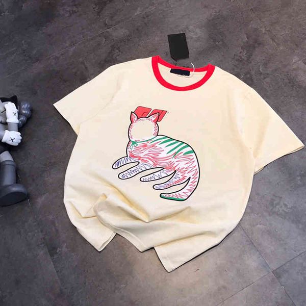 2022 factory wholesale new model spring summer 21 age reducing printed casual loose round neck short sleeve t-shirt, White
2022 factory wholesale new model spring summer 21 age reducing printed casual loose round neck short sleeve t-shirt, White