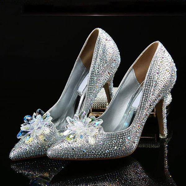 european and american fashion high-heeled wedding shoes cinderella luxury rhinestone crystal large size shoes. dress, Black
european and american fashion high-heeled wedding shoes cinderella luxury rhinestone crystal large size shoes. dress, Black