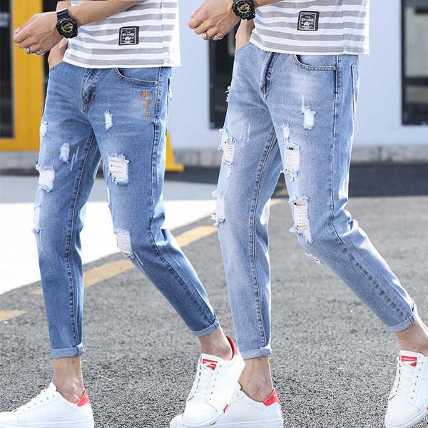 fashion men's brand slim little feet in spring and summer beggar long pants men's korean, Blue
fashion men's brand slim little feet in spring and summer beggar long pants men's korean, Blue