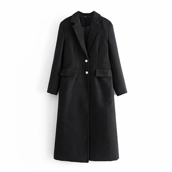 women's wool & blends xikom 2021 autumn women vintage v neck loose woolen long coats ladies single breasted casual outwear girls chic s, Black
women's wool & blends xikom 2021 autumn women vintage v neck loose woolen long coats ladies single breasted casual outwear girls chic s, Black