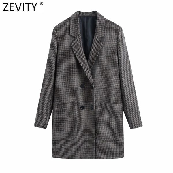 women vintage houndstooth plaid long blazer coat office lady double breasted casual chic outwear suit ct642 210416, Black;brown
women vintage houndstooth plaid long blazer coat office lady double breasted casual chic outwear suit ct642 210416, Black;brown