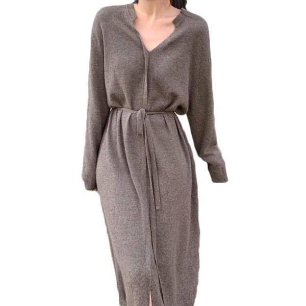 casual dresses vintage wild mid-long knitted dress women spring and autumn bottoming sweater female loose winter ns2690, Black;gray
casual dresses vintage wild mid-long knitted dress women spring and autumn bottoming sweater female loose winter ns2690, Black;gray