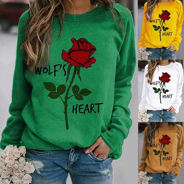 women hoodie wolf's heart rose printed hoodies fleece long sleeve o neck loose sweatshirt girls pullovers autumn winter women's &, Black
women hoodie wolf's heart rose printed hoodies fleece long sleeve o neck loose sweatshirt girls pullovers autumn winter women's &, Black