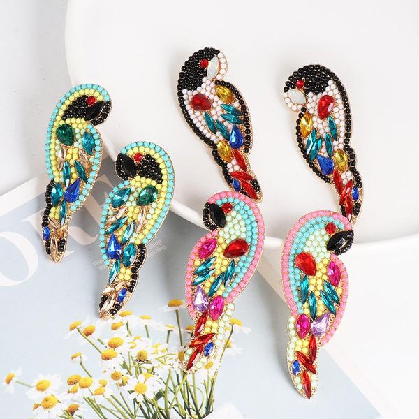 fashion crystal parrot stud earring novelty design colorful animal bird for women gift, Golden;silver
fashion crystal parrot stud earring novelty design colorful animal bird for women gift, Golden;silver