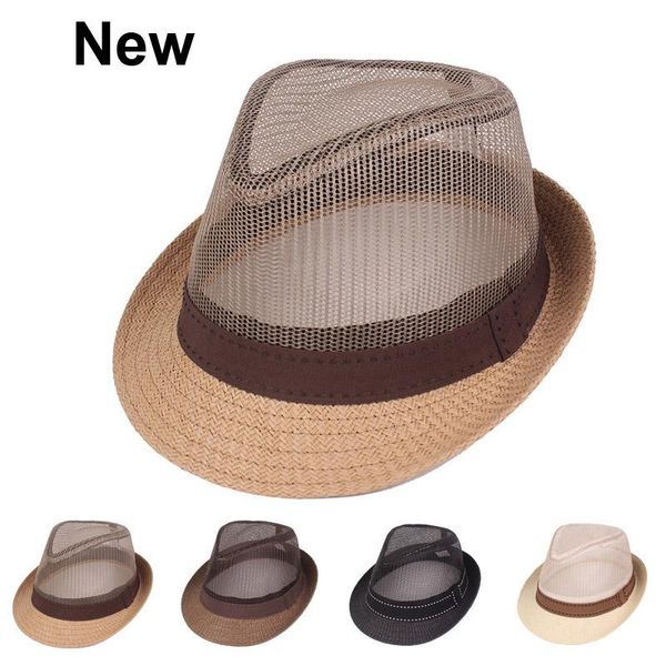 wide brim hats 2021 mesh caps breathable cool spring and summer beach hat panama jazz sun protection outdoor men, Blue;gray
wide brim hats 2021 mesh caps breathable cool spring and summer beach hat panama jazz sun protection outdoor men, Blue;gray