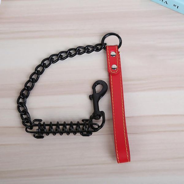 dog collars & leashes large chain and spring buffer leash big short traction rope explosion proof pet lead soft pu leather handle
dog collars & leashes large chain and spring buffer leash big short traction rope explosion proof pet lead soft pu leather handle