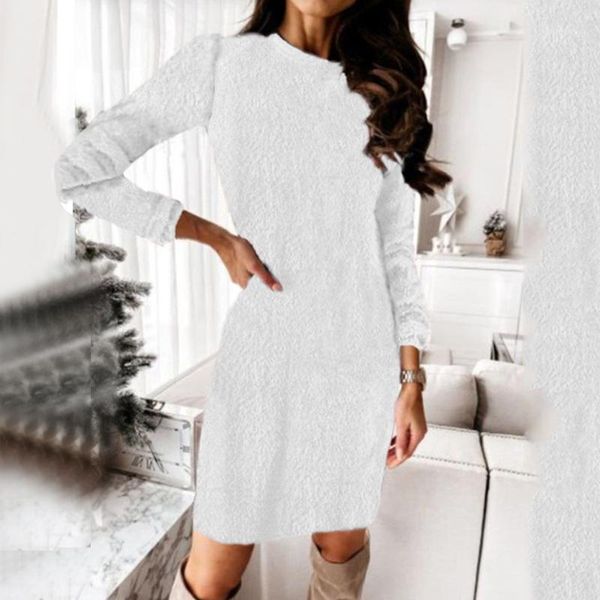 casual dresses 40# solid color oversized mini dress plus velvet women long sleeve pullover plush loose elegant knitted soft thick, Black;gray
casual dresses 40# solid color oversized mini dress plus velvet women long sleeve pullover plush loose elegant knitted soft thick, Black;gray