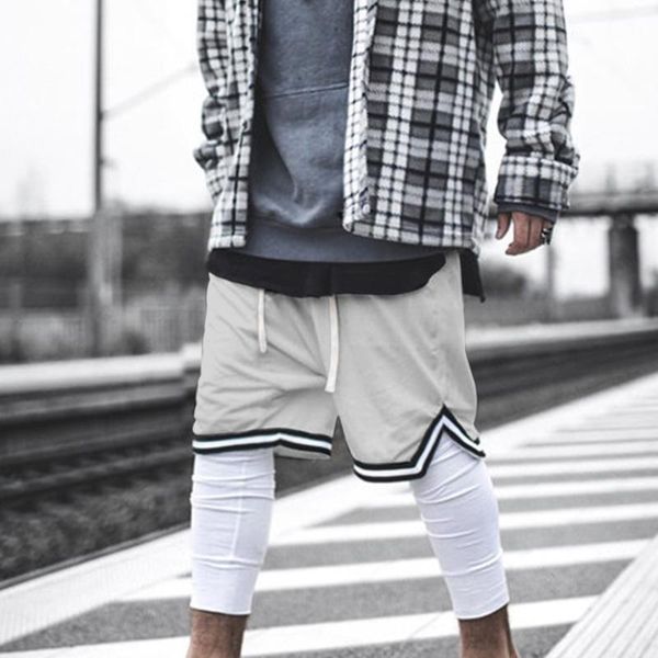 men's shorts gym sport solid drawstring zipper pocket stripe splice breathable elastic plus size male, White;black
men's shorts gym sport solid drawstring zipper pocket stripe splice breathable elastic plus size male, White;black