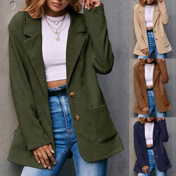 women's jackets women autumn winter cardigan long-sleeved pocket lapel double-faced fleece casual solid color buttons long coat, Black;brown
women's jackets women autumn winter cardigan long-sleeved pocket lapel double-faced fleece casual solid color buttons long coat, Black;brown