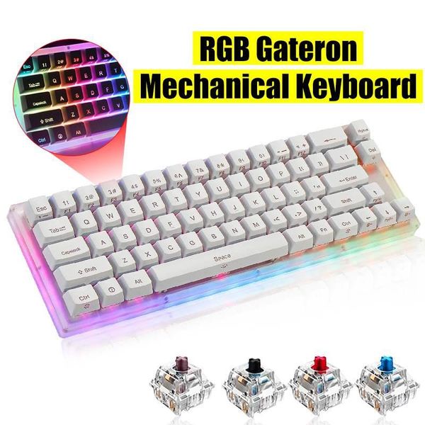 keyboards 66key keyboard tyce-c wired rgb backlit gateron switch mechanical gaming with crystal base for pc lap
keyboards 66key keyboard tyce-c wired rgb backlit gateron switch mechanical gaming with crystal base for pc lap