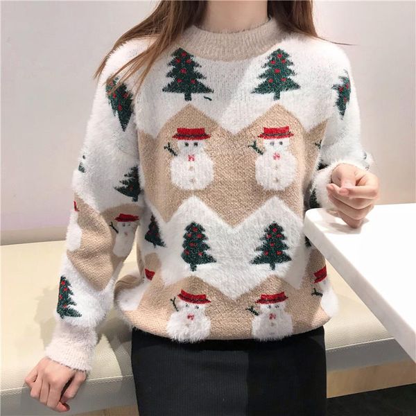 women's sweaters ugly christmas sweater autumn winter long sleeve thickening hippocampus o-neck snowman female kawaii, White;black
women's sweaters ugly christmas sweater autumn winter long sleeve thickening hippocampus o-neck snowman female kawaii, White;black