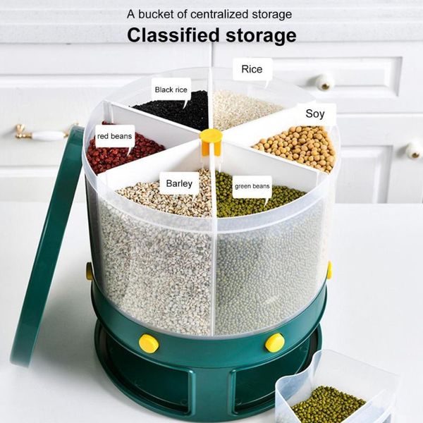 storage bottles & jars stable rice bucket transparent design food practical dust-proof 6-grid smooth surface grain dispenser
storage bottles & jars stable rice bucket transparent design food practical dust-proof 6-grid smooth surface grain dispenser