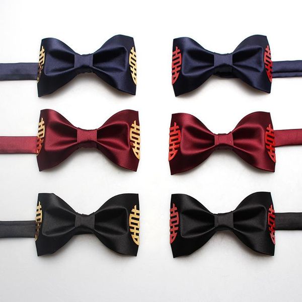 bow ties chinese style bowties for mens double happiness printed bridegroom wedding gravatas slim bowknot cravat, Black;gray
bow ties chinese style bowties for mens double happiness printed bridegroom wedding gravatas slim bowknot cravat, Black;gray