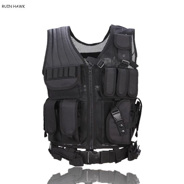 nylon fabric fall-resistant wear-resistant waterproof vest outdoor hunting tactical webbed military equipment jackets, Camo;black
nylon fabric fall-resistant wear-resistant waterproof vest outdoor hunting tactical webbed military equipment jackets, Camo;black