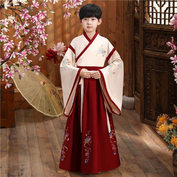 hanfu ancient chinese traditional costume clothing set for kid boy girl folk dance hanfu stage dance performance dress 12265, Red
hanfu ancient chinese traditional costume clothing set for kid boy girl folk dance hanfu stage dance performance dress 12265, Red