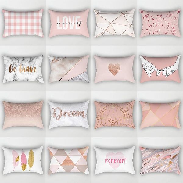 cushion/decorative pillow pink geometric stripe rectangle pillowcase 30*50cm sofa throw cover living room bedroom stylish home decor cushion
cushion/decorative pillow pink geometric stripe rectangle pillowcase 30*50cm sofa throw cover living room bedroom stylish home decor cushion