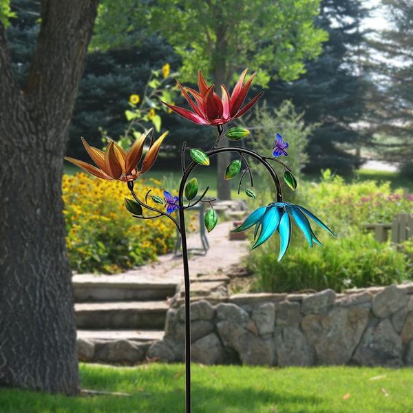 garden decorations large metal wind spin windmill three rotating flowers butterflies yard decoration toy drop #40
garden decorations large metal wind spin windmill three rotating flowers butterflies yard decoration toy drop #40