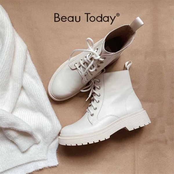 beautoday ankle boots women genuine cow leather lace-up round toe lady booties autumn winter platform sole shoes handmade 03429 211104, Black
beautoday ankle boots women genuine cow leather lace-up round toe lady booties autumn winter platform sole shoes handmade 03429 211104, Black