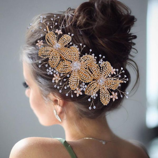 headpieces trixy h252 silver golden women headband wedding rhinestone bridal hair ornaments tiara for bride bridesmaids