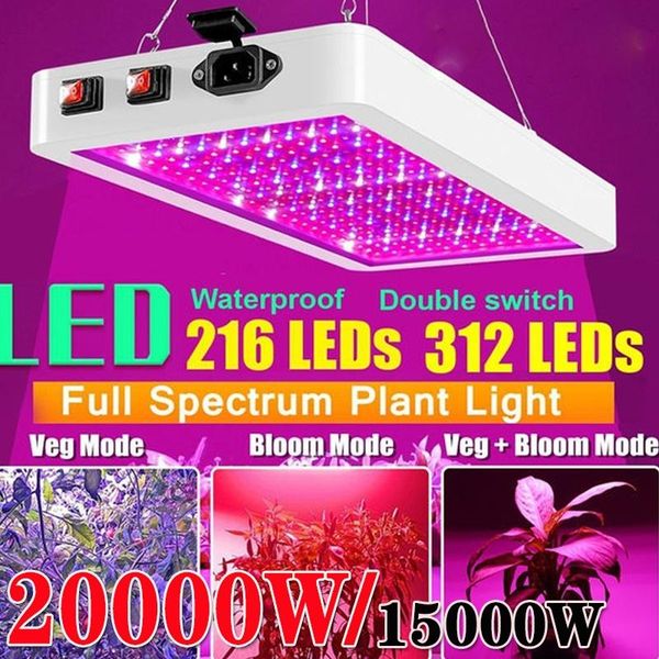grow lights 1pc 312/216led full spectrum light for veg bloom lamp indoor greenhouse garden with 2 switch-eu / us plug 20000w/15000w
grow lights 1pc 312/216led full spectrum light for veg bloom lamp indoor greenhouse garden with 2 switch-eu / us plug 20000w/15000w