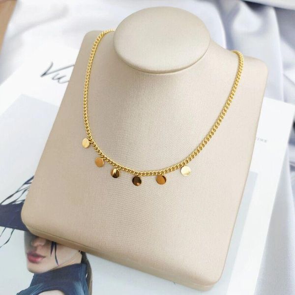chains simple mini disc titanium steel necklace female gold moon star sweet jewelry gift, Silver
chains simple mini disc titanium steel necklace female gold moon star sweet jewelry gift, Silver