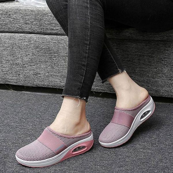 slippers summer women breathable mesh solid color wedge ladies sandals fashion soft female outdoor casual comfy footwear, Black
slippers summer women breathable mesh solid color wedge ladies sandals fashion soft female outdoor casual comfy footwear, Black