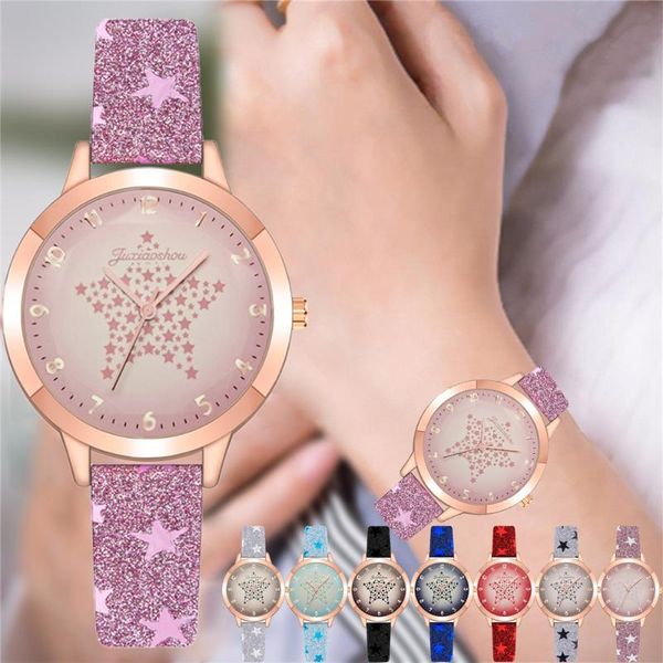wristwatches geneva montre femme wrist watches five-pointed star frosted leather strap ultra-thin diamond dial ladies quartz watch for women, Slivery;brown
wristwatches geneva montre femme wrist watches five-pointed star frosted leather strap ultra-thin diamond dial ladies quartz watch for women, Slivery;brown