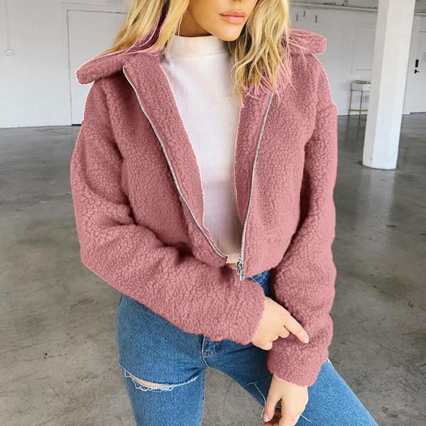 women's jackets coat faux fur jacket winter solid zipper parka long sleeve outerwear chaquetas mujer 2021 moletom feminino inverno l809, Black;brown
women's jackets coat faux fur jacket winter solid zipper parka long sleeve outerwear chaquetas mujer 2021 moletom feminino inverno l809, Black;brown