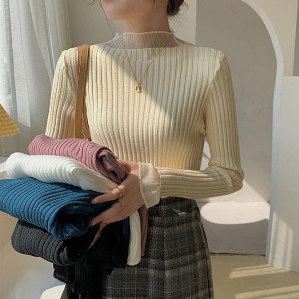 women's sweaters autumn design lace elegant sweater women long sleeves white solid knitting korean fashion black mujer pullover 2021, White;black
women's sweaters autumn design lace elegant sweater women long sleeves white solid knitting korean fashion black mujer pullover 2021, White;black