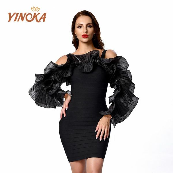 casual dresses yinoka summer autumn bandage dress long sleeve black evening party luxury slim elastic bodycon short for women, Black;gray
casual dresses yinoka summer autumn bandage dress long sleeve black evening party luxury slim elastic bodycon short for women, Black;gray